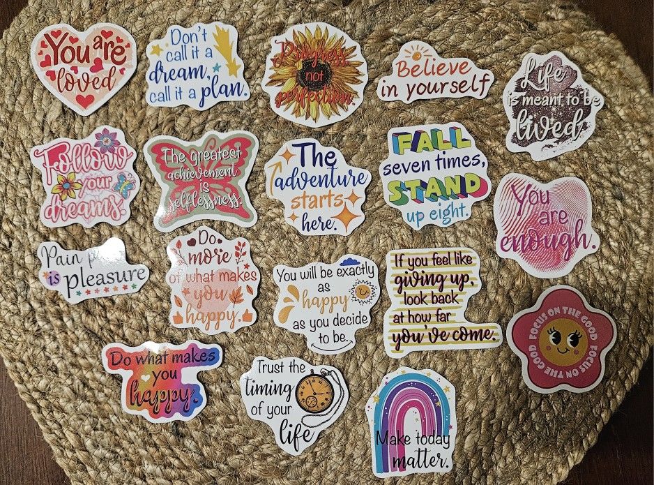18 Inspirational Stickers 