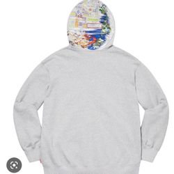 Supreme Globe Zip Up Hooded Sweatshirt