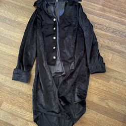 Men’s Black Victorian Frock Coat - L
