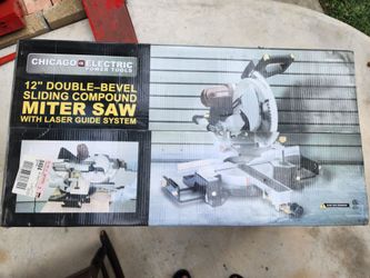 12" Double Bevel Sliding Compound Miter Saw w/ Laser Guide System