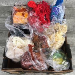 A: Large Lot Crewel Embroidery Needlepoint Cut Wool Yarn