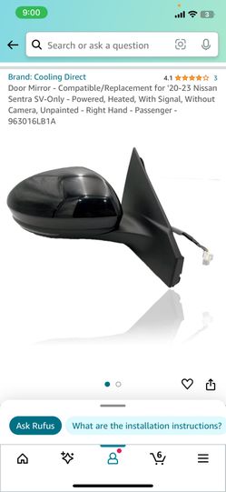 Passenger Mirror For Nissan Sentra