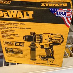 Dewalt 1/2”(13mm) Brushless 3 Speed tool only. Solo herramienta. 