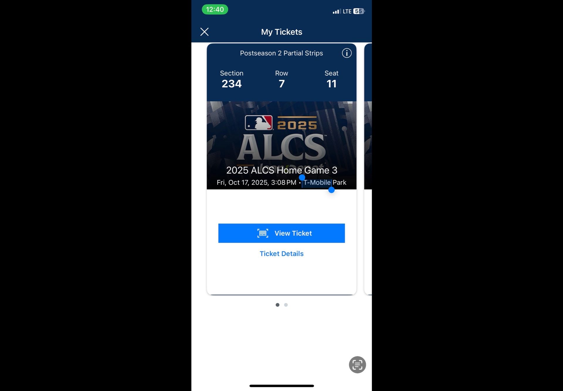 Seattle Mariners Vs. Toronto Blue Jays, ALCS Game 5, Friday 10/17 Terrace club Seating ~$300 OBO