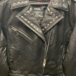 Woman Studded Leather  Jacket (Brand new)