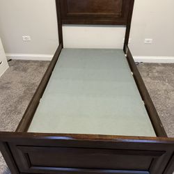 Darvin twin bed. no mattress 