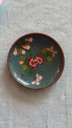 Vintage enameled Cloisonné Small Dish