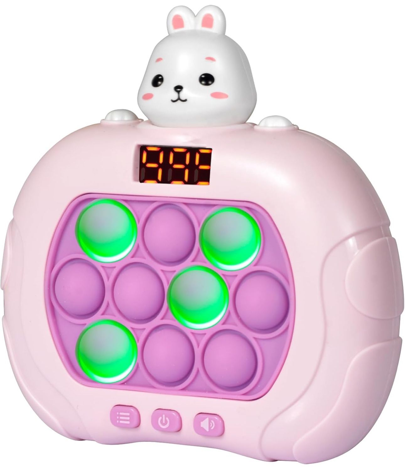 New Quick Push Pop Game 6 Modes Games, Rabbit Fast Push Bubble Game, Console Pop Game, Fidget Toys Light up Pop Game, Handheld Puzzle Game Machine Gif