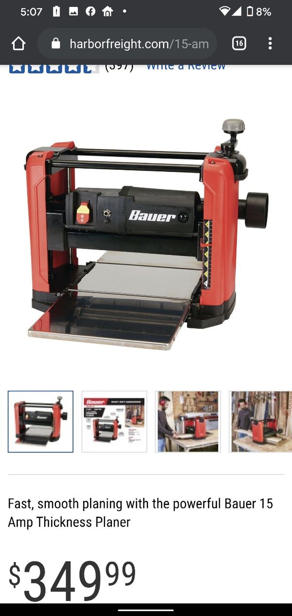 BAUER 15 Amp 121/2 In. Portable Thickness Planer for Sale in Vernon