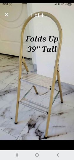 Folding 2-Step Vintage Looking  Ladder 39 Inches