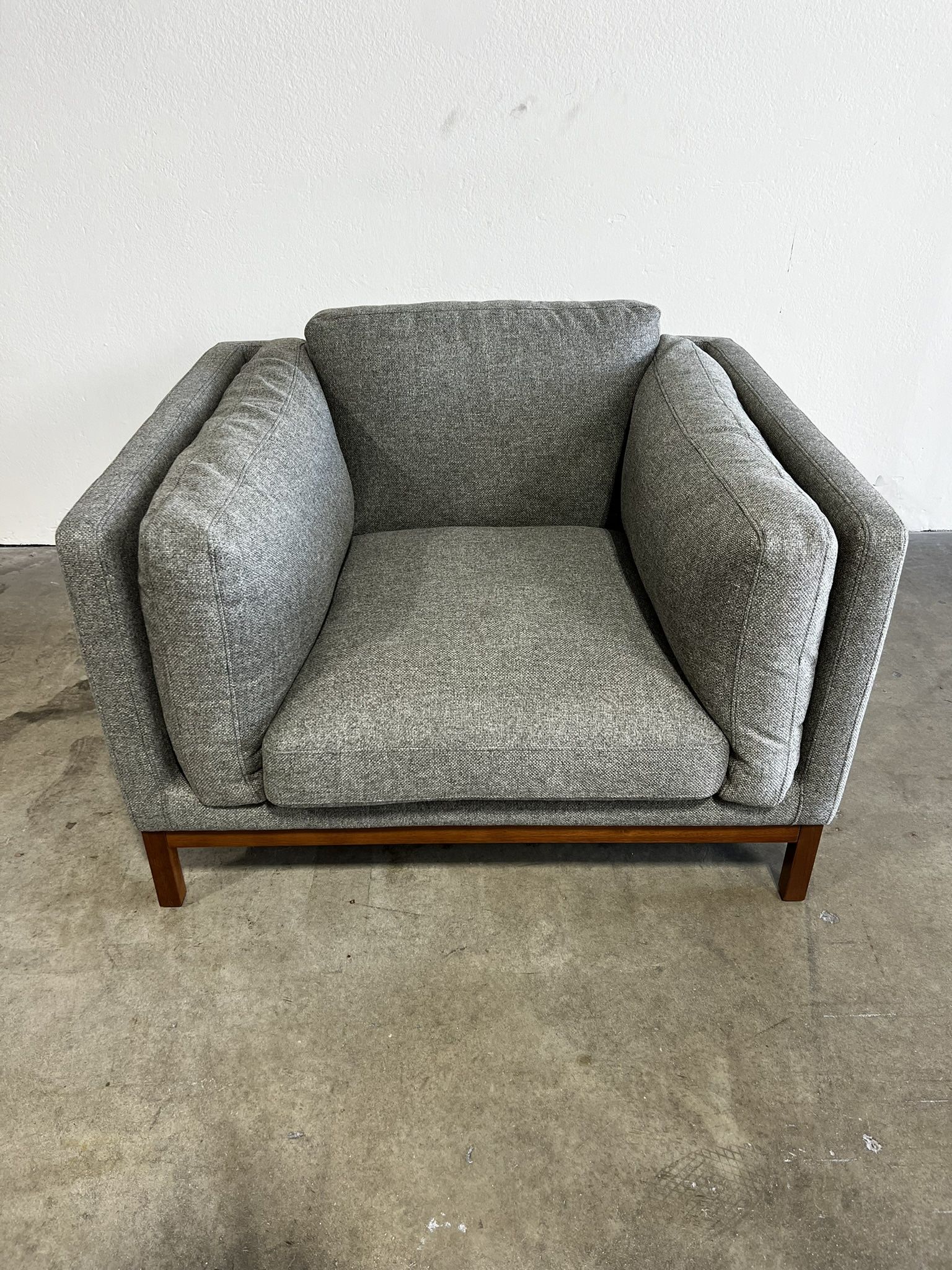 Castlery Owen Armchair (Haze Color, Walnut Leg)