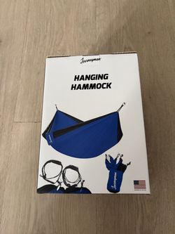 Journeyman Hanging Hammock Blue and Black