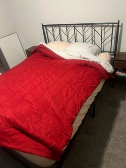 Queen bed and frame