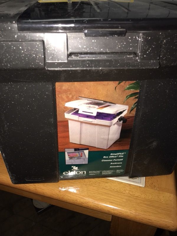 black simple file office box