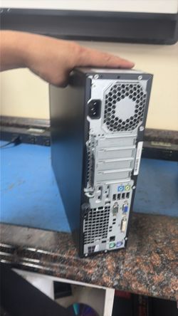 Superfast HP slim desktop with a 256gb solid state disc drive and a 500 GB backup hard drive with Windows 11