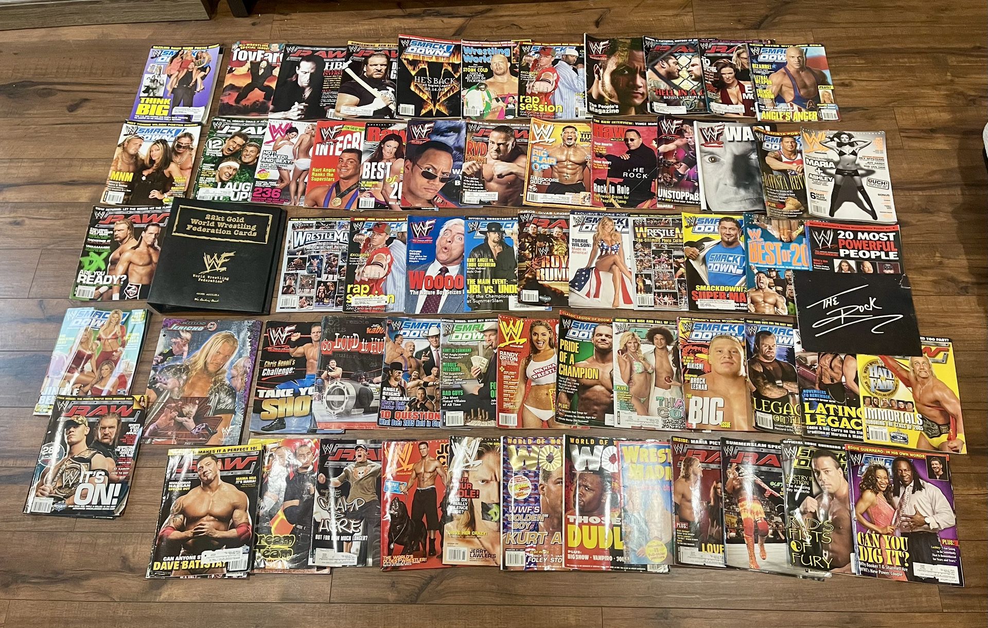 Vintage WWF / WWE Magazine Lot of 61 Pieces Late 90s Early 2000s