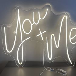 You + Me LED sign