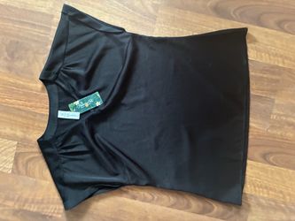 Blooming Jelly Black Satin Sleeveless Top