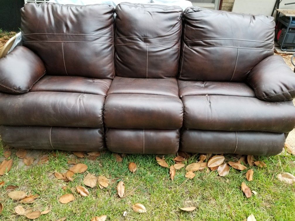 Couch brown leather