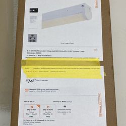 8 ft. 600-Watt Equivalent Integrated LED White MV 10,067 Lumens Linear Strip Light, 5000K 8 ft. 600-Watt Equivalent Integrated LED White MV 10,067 Lumens Linear Strip Light, 5000K