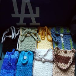 Handmade Crochet Cellular Phone Case Purse