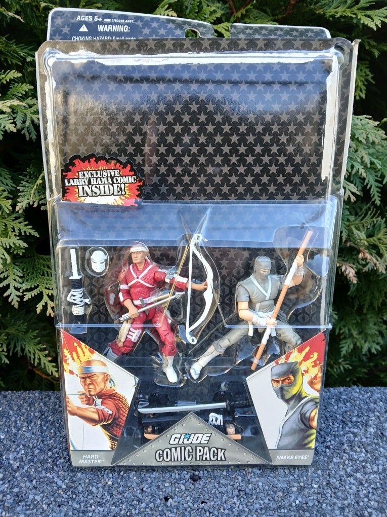 2008 GI Joe 25th Anniversary Comic Pack Snake Eyes / Hard Master Figure MOC New