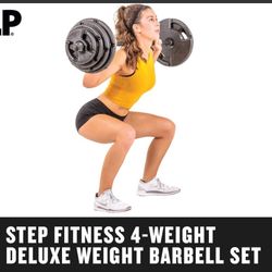 Adjustable Dumbbell Set or Barbell Weight Set. 55 pounds