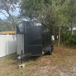 Extremely Clean Hardly Used 2024 6x12 Enclosed Dual Actual Trailer 