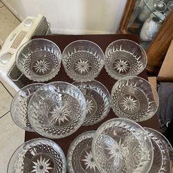 Lot crystal pineapple bowls