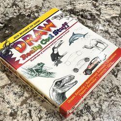 Draw Really Cool Stuff Hardcover Six Books In One - Wonderful Images to Draw plus deluxe tracing paper in a plastic pouch