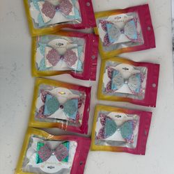 Large Faux Leather Mermaid Hair Bow Clips