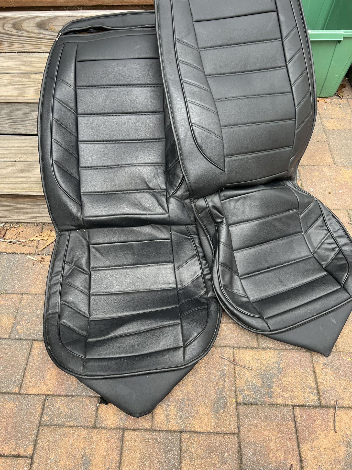 Set Of 2 Leather Car seat Covers Made For Jeep 