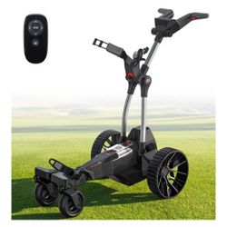 ☆ KEMIMOTO ApexR Electric Golf Cart with Power Assist Mode, 492FT Remote Control, Dual 240W Motor 36 Hole Battery, IPX5 Water Resistant Compact Foldin