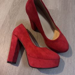 Red Velvet High Heels 