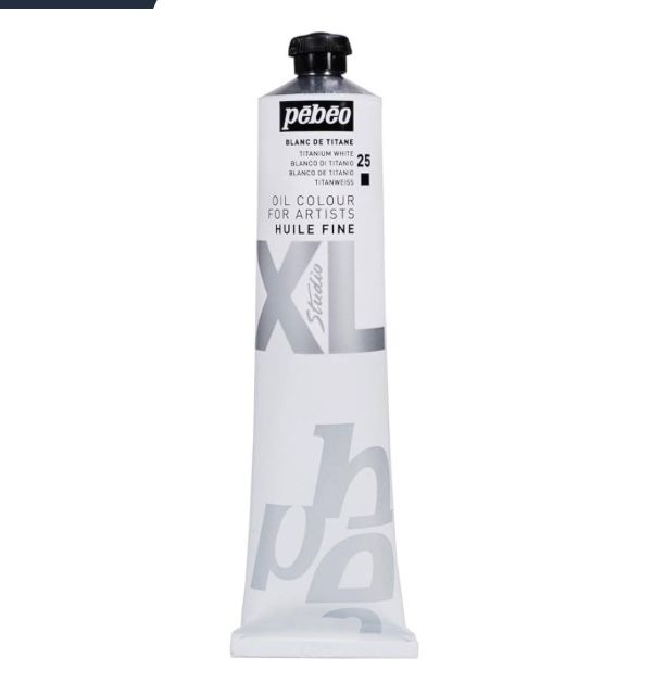 Pébéo - Fine Oil XL 200 ML - White Oil Painting - Titanium White Oil - Pébéo Oil Painting - Titanium White 200