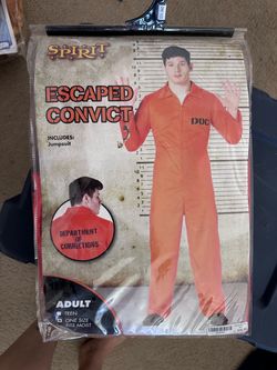 Adult Escaped convict Halloween costume