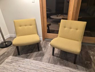 Room & Board Delia Accent Chairs — Pair, Moss Green
