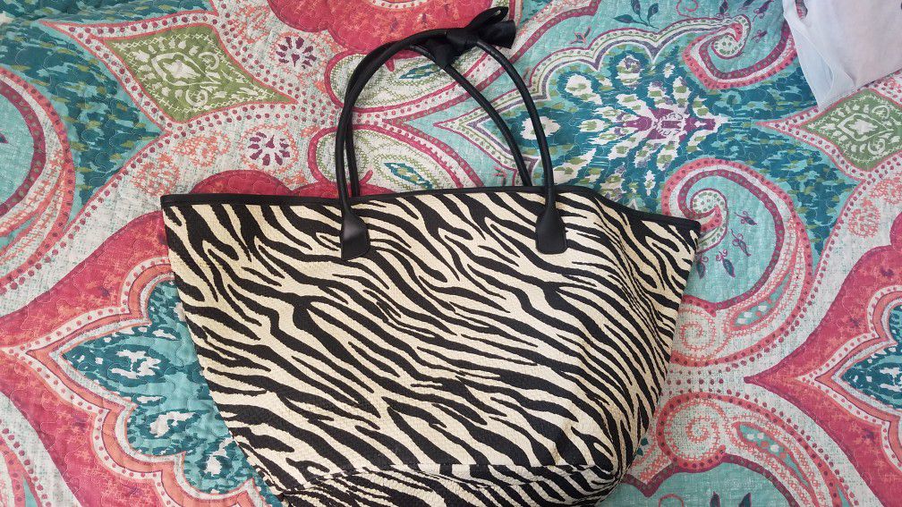 Zebra beach bag