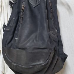 Visvim Black Tactical Leather Bottom Backpack Rare