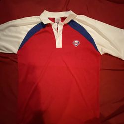 Men’s Philadelphia Phillies Polo Shirt MLB Size Medium Red