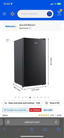 Galanz Black Compact Mini Refrigerator