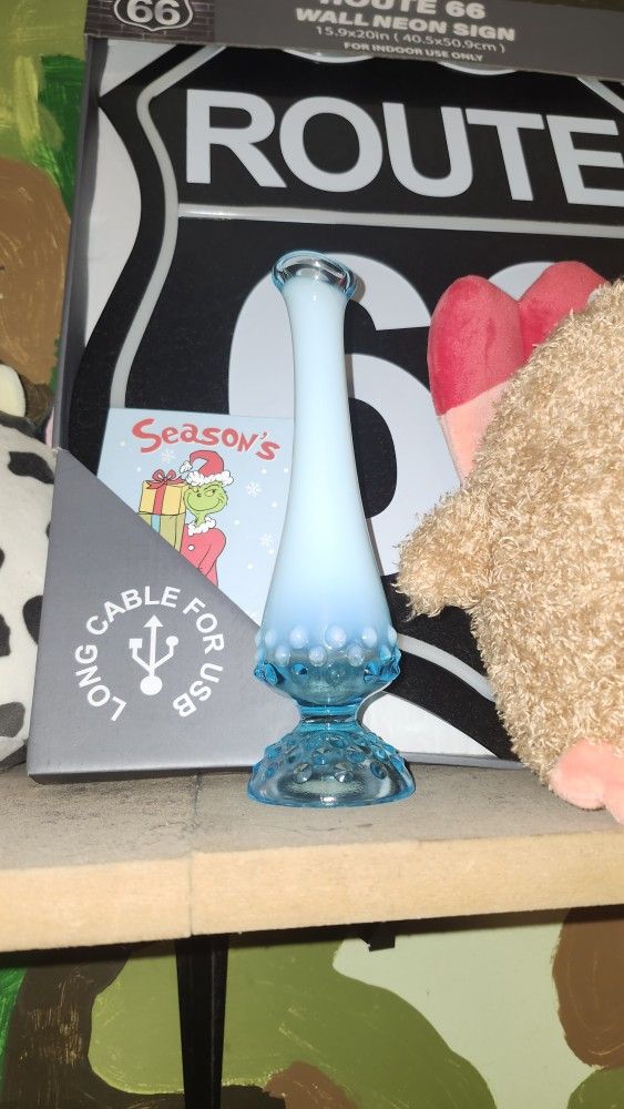 Blue Fenton Bud Vase