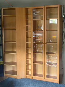 3-Piece Wood Storage Cabinet Set