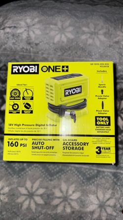 Ryobi high pressure digital inflator 18v