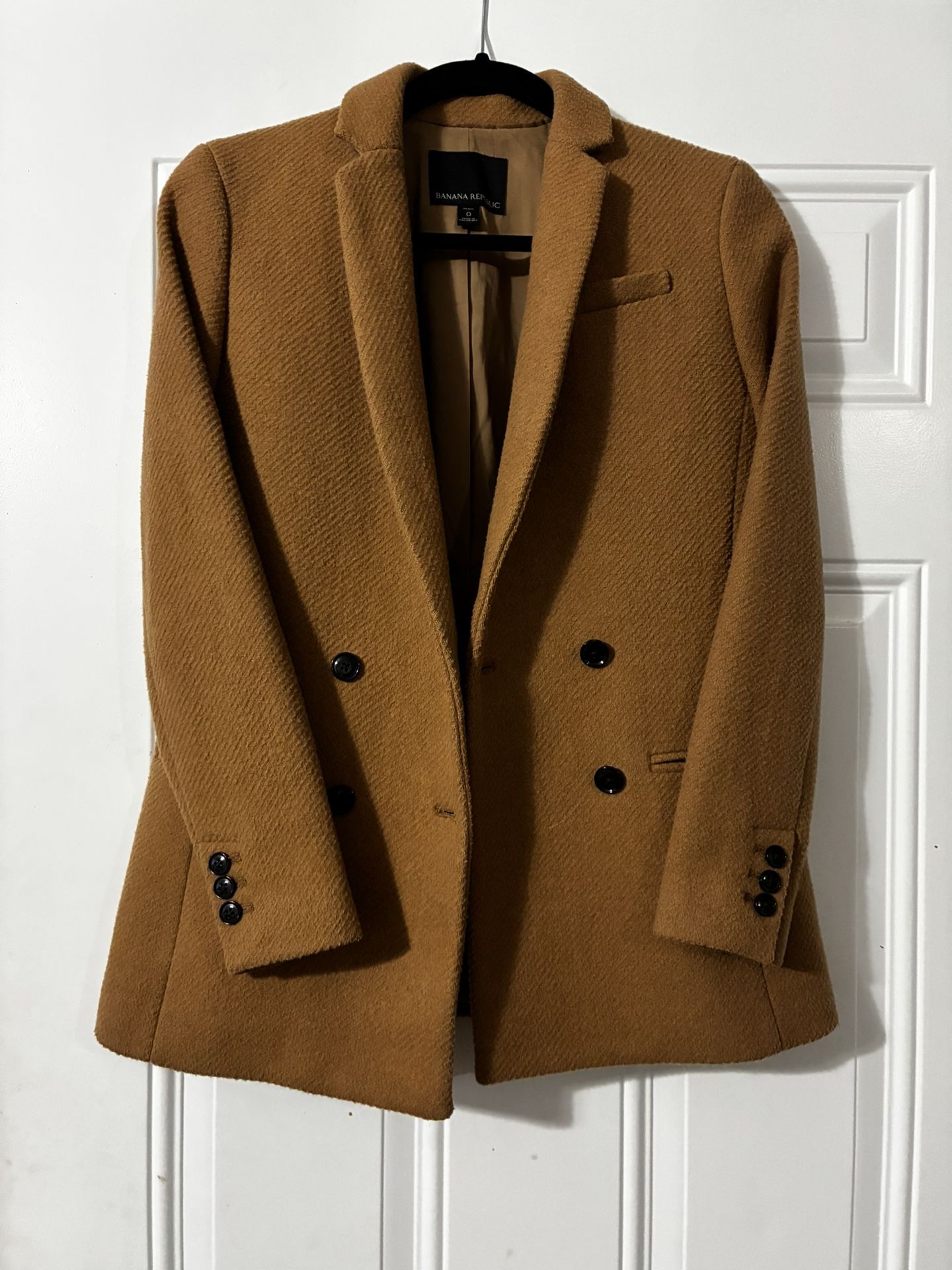 Banana Republic Camel Double-Breasted Blazer