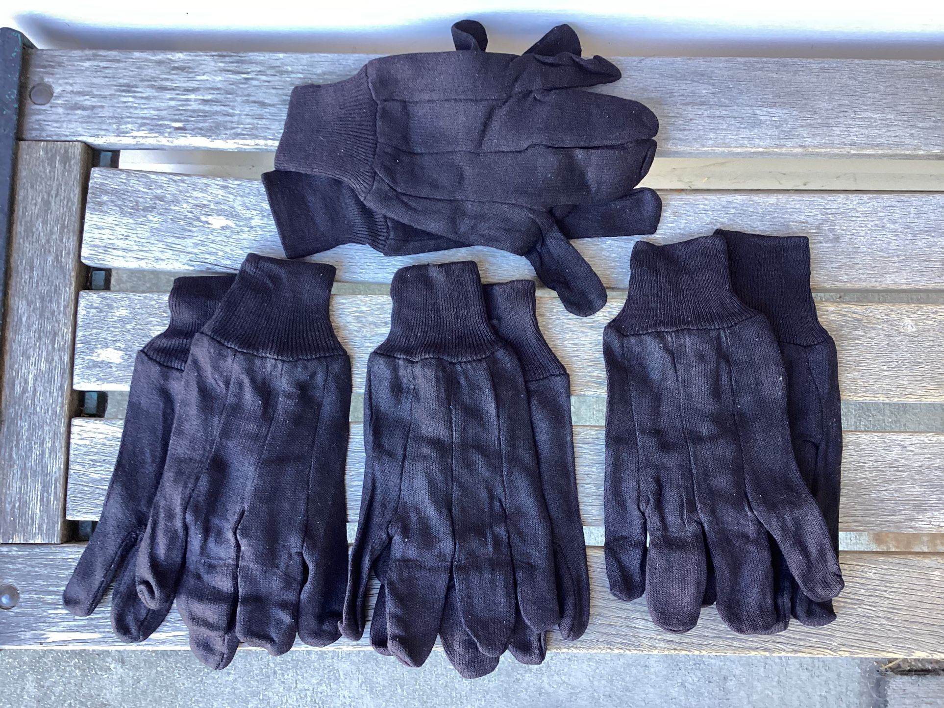 4Pair Brown Jersey Gloves Large. Brand NEW.