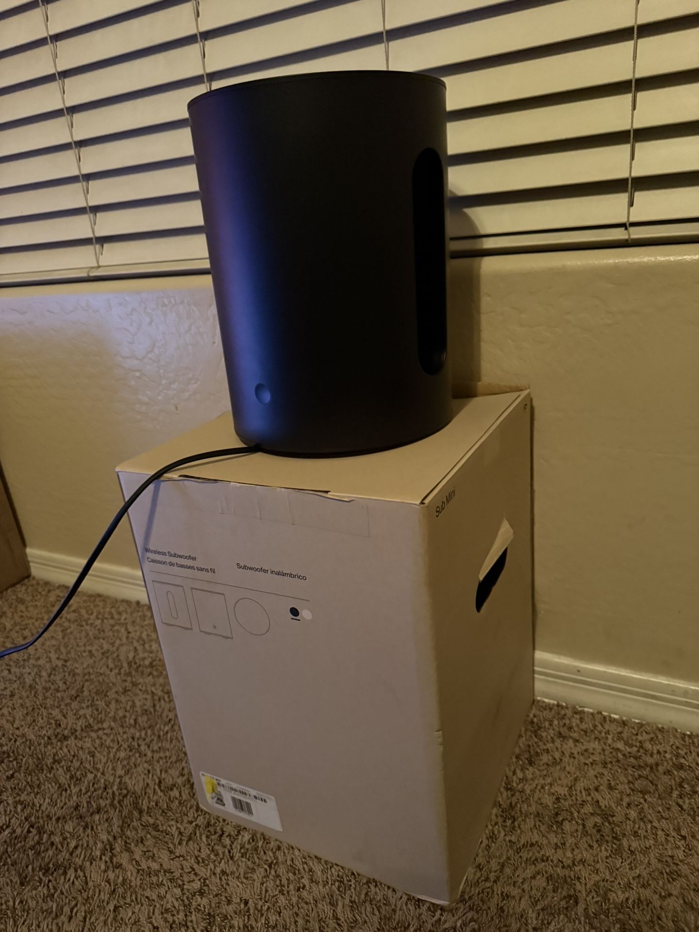 Sonos Sub Mini - Black - Compact Wireless Subwoofer