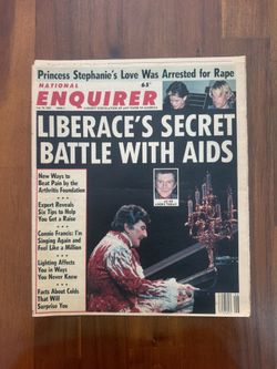 Enquirer Magazine Liberace’s Secret Battle