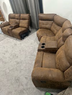 Genuine Leather Sectional