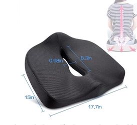 Orthopedic coccyx seat cushion foam chair pad